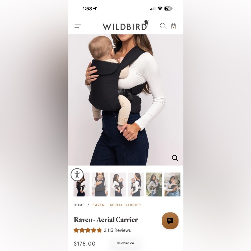 WildBird aerial carrier black xs-xl
